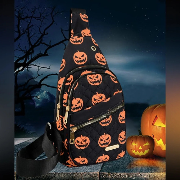 Halloween Pumpkin Crossbody Bag - Picture 2 of 5